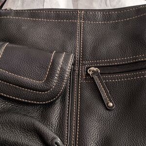Tignanello Black Leather Crossbody Bag
